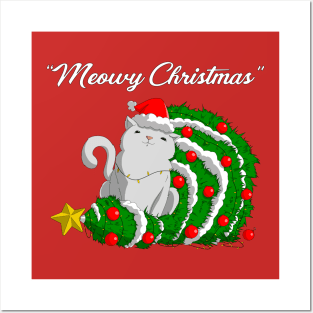 Meowy Christmas Posters and Art